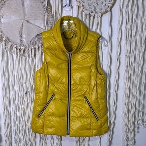 My Anorak Wheat Colored Duck Down Puffer Vest M